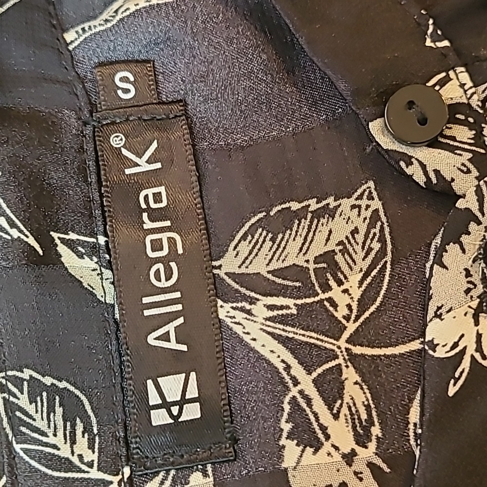 Allegra K Floral Semi Sheer Blouse - Picture 7 of 12